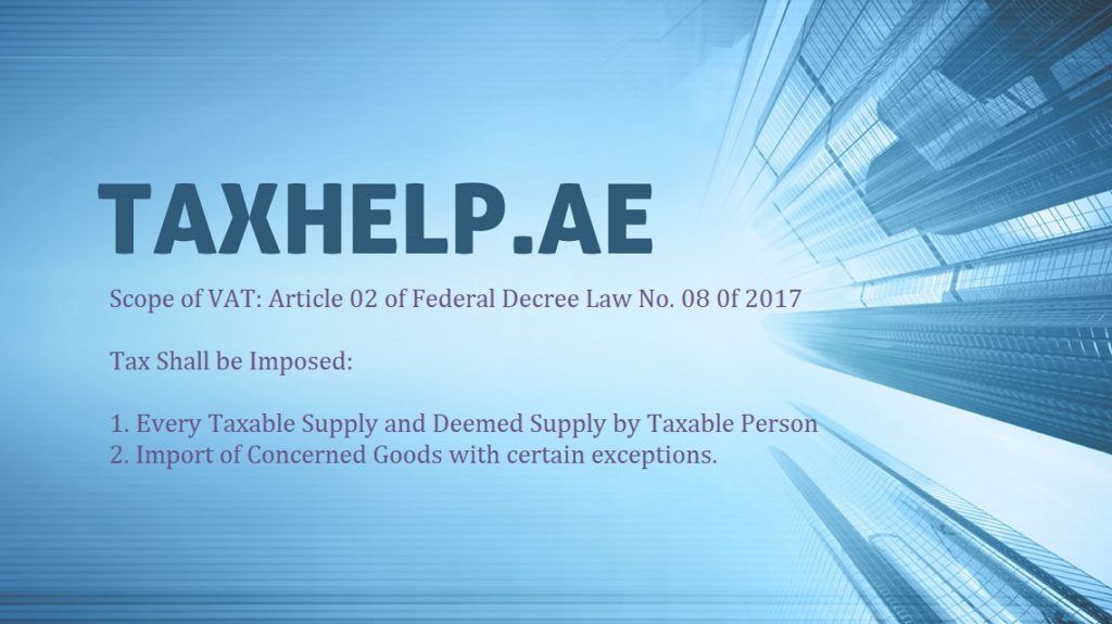 Scope of VAT TAx